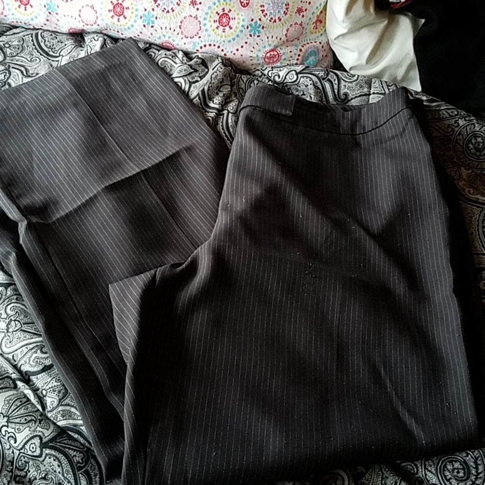 Isabella suits 16 Gray Pin Striped Trouser